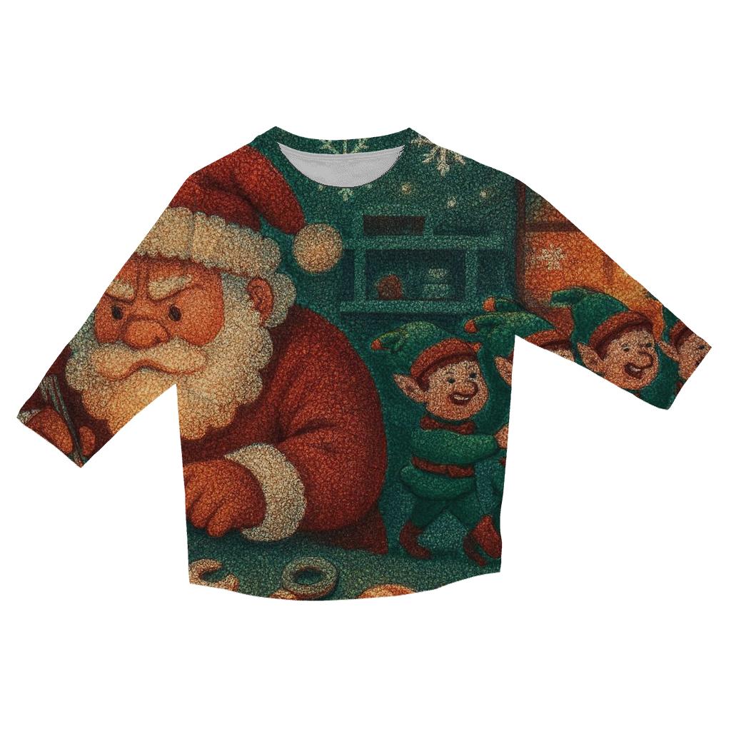 Santa Sleigh Workshop Riot designer 3/4 sleeve blouses