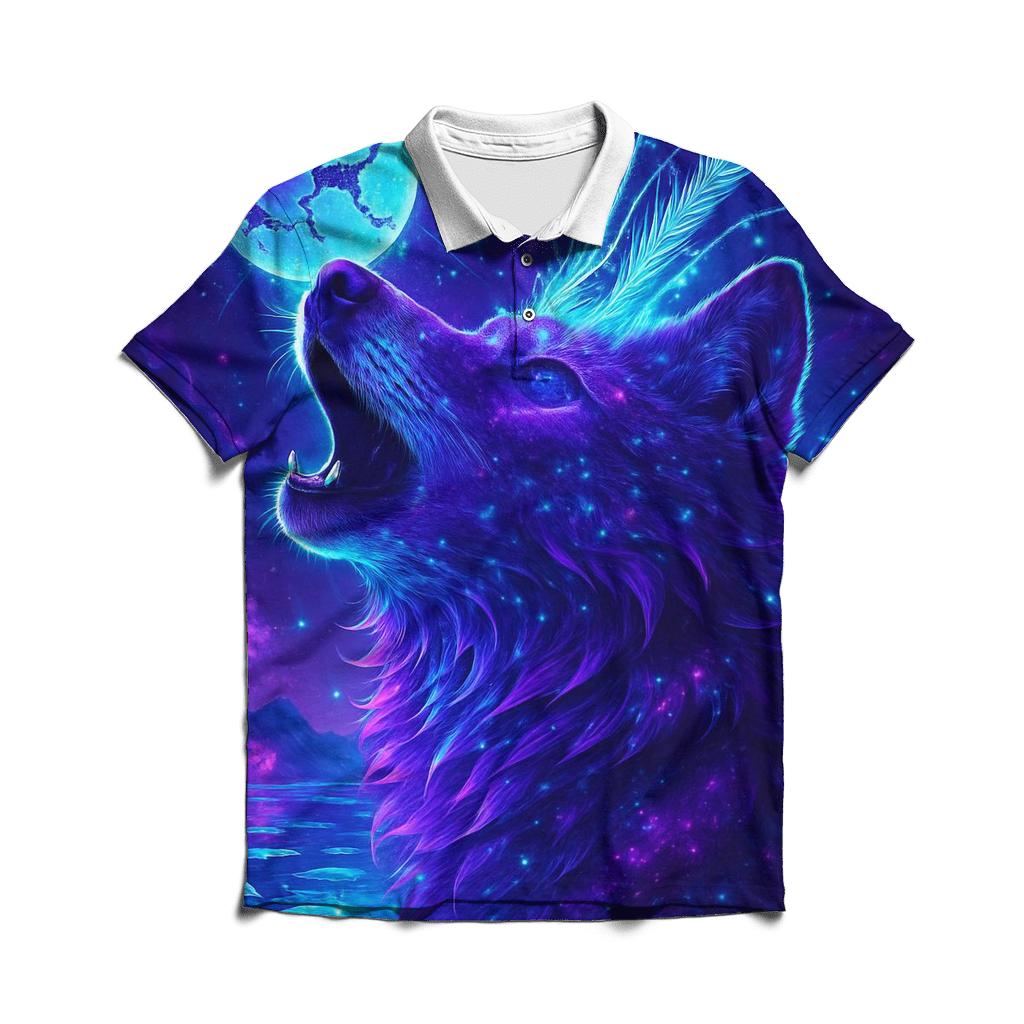 Aurora Sentinel Wolf designer slim fit polos