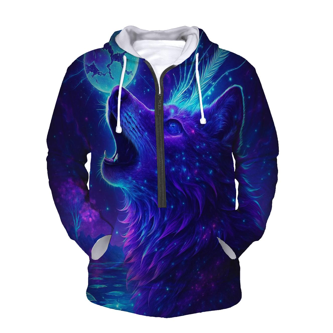 Aurora Sentinel Wolf hoodie designs