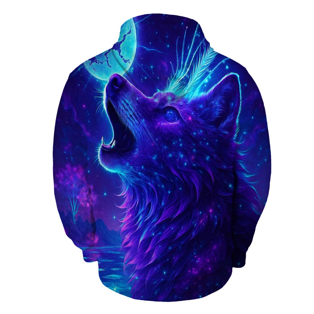 Aurora Sentinel Wolf hoodie designs