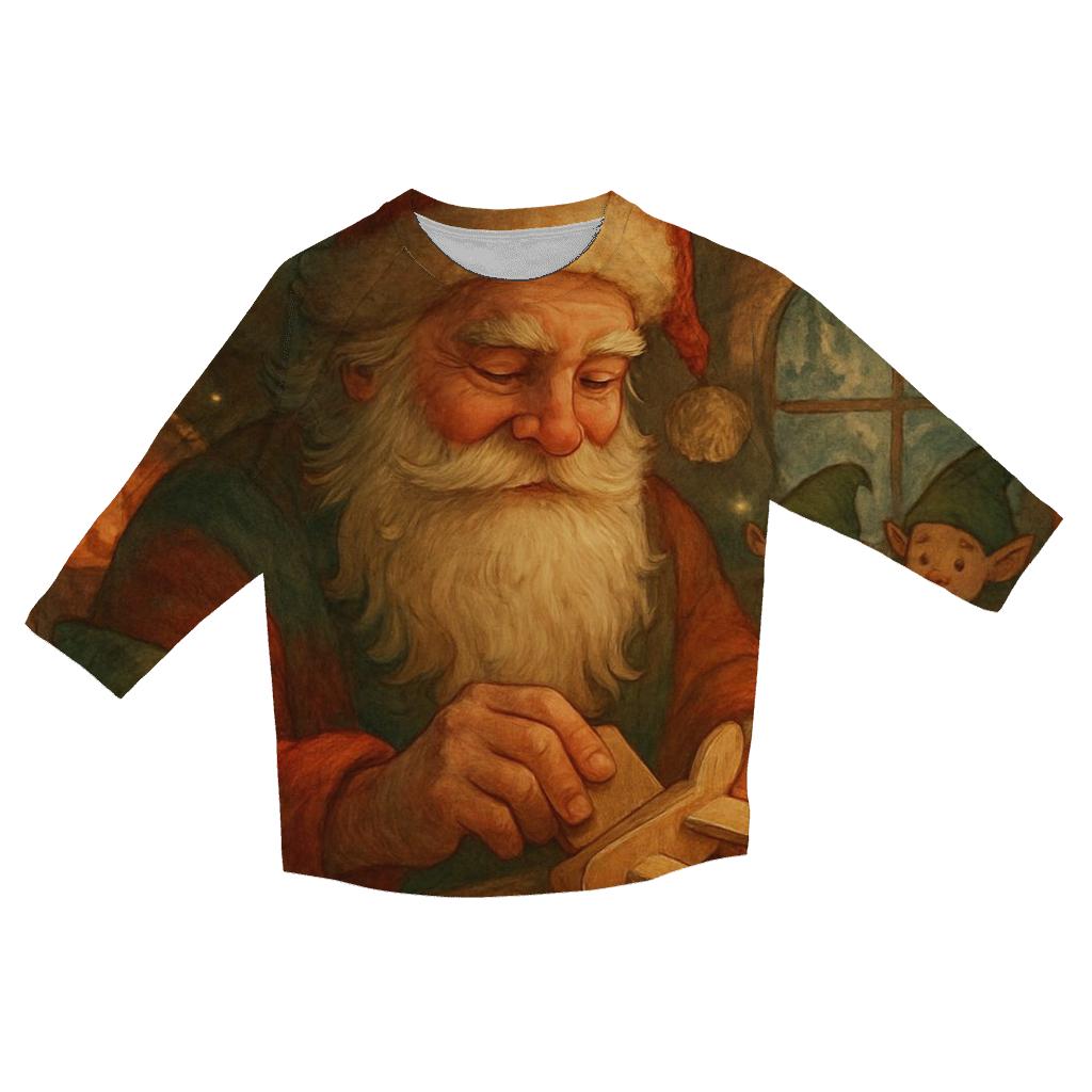Woodland Toymaker Santa stylish quarter sleeve tops