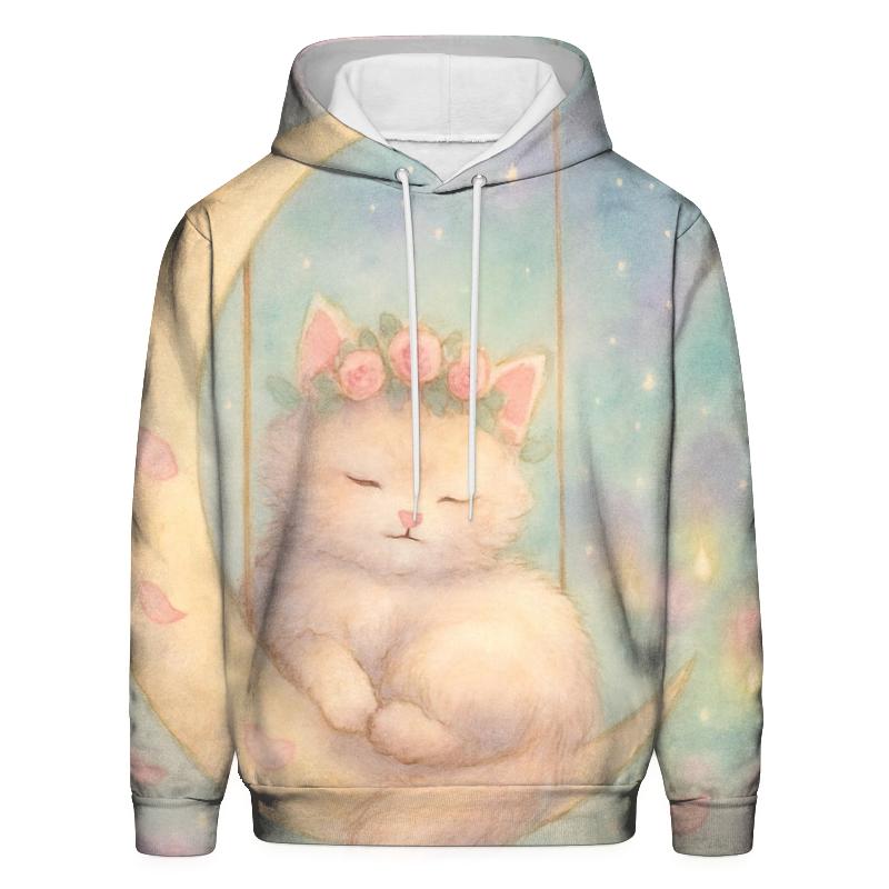 Moonlit Purr Garden lightweight hoodies