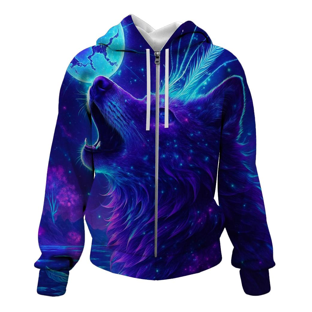 Aurora Sentinel Wolf hoodie designs