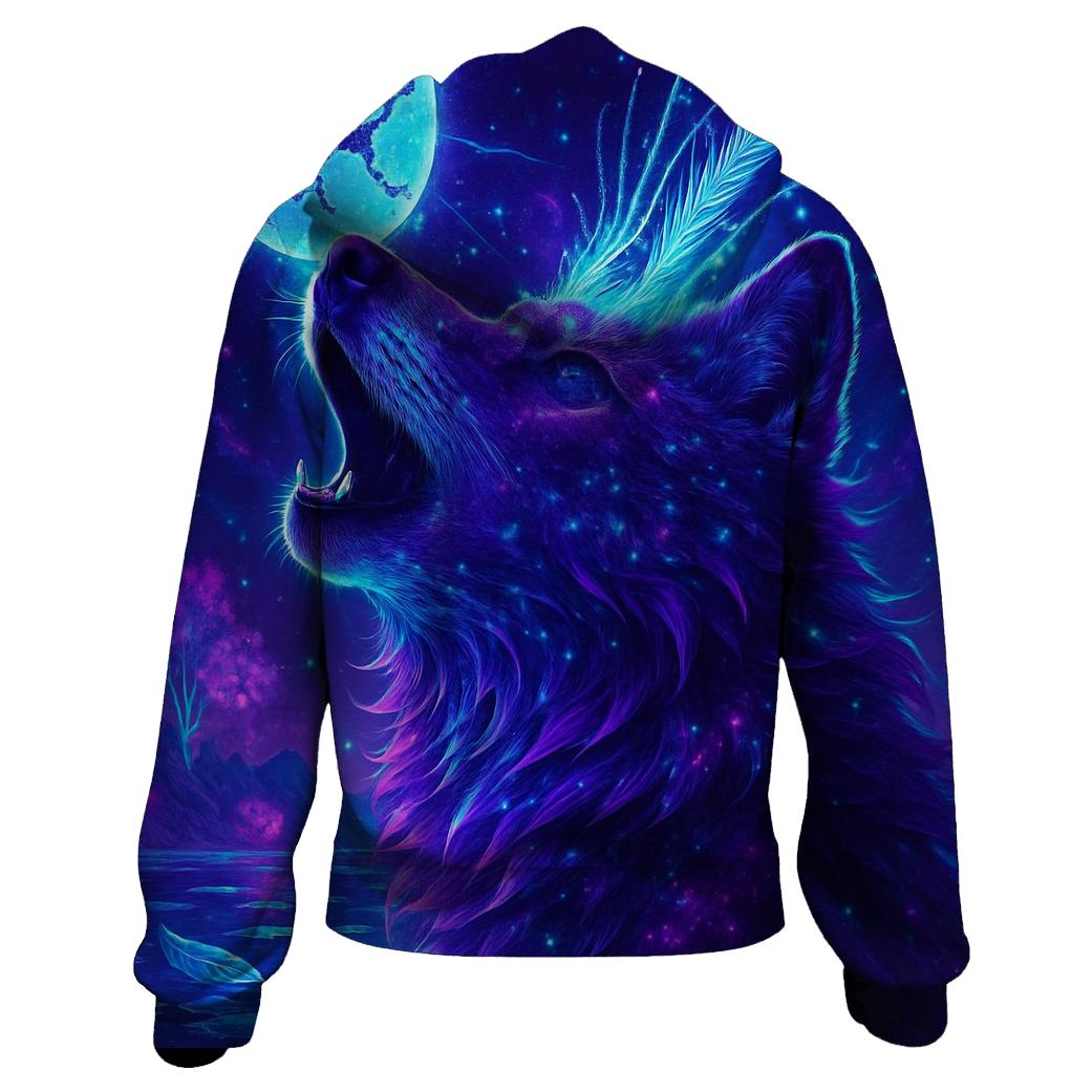 Aurora Sentinel Wolf hoodie designs