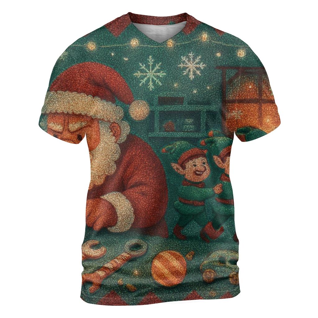 Santa Sleigh Workshop Riot custom all-over print shirts