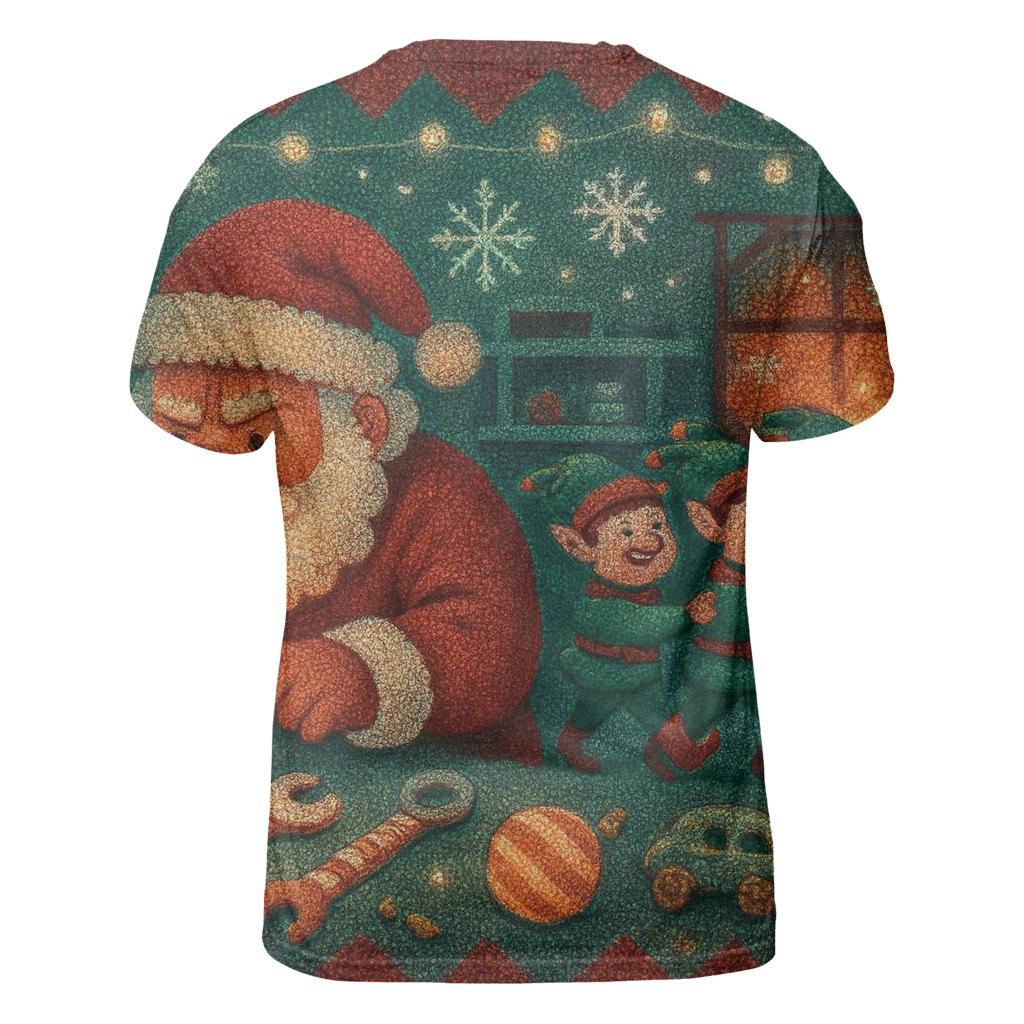 Santa Sleigh Workshop Riot custom all-over print shirts