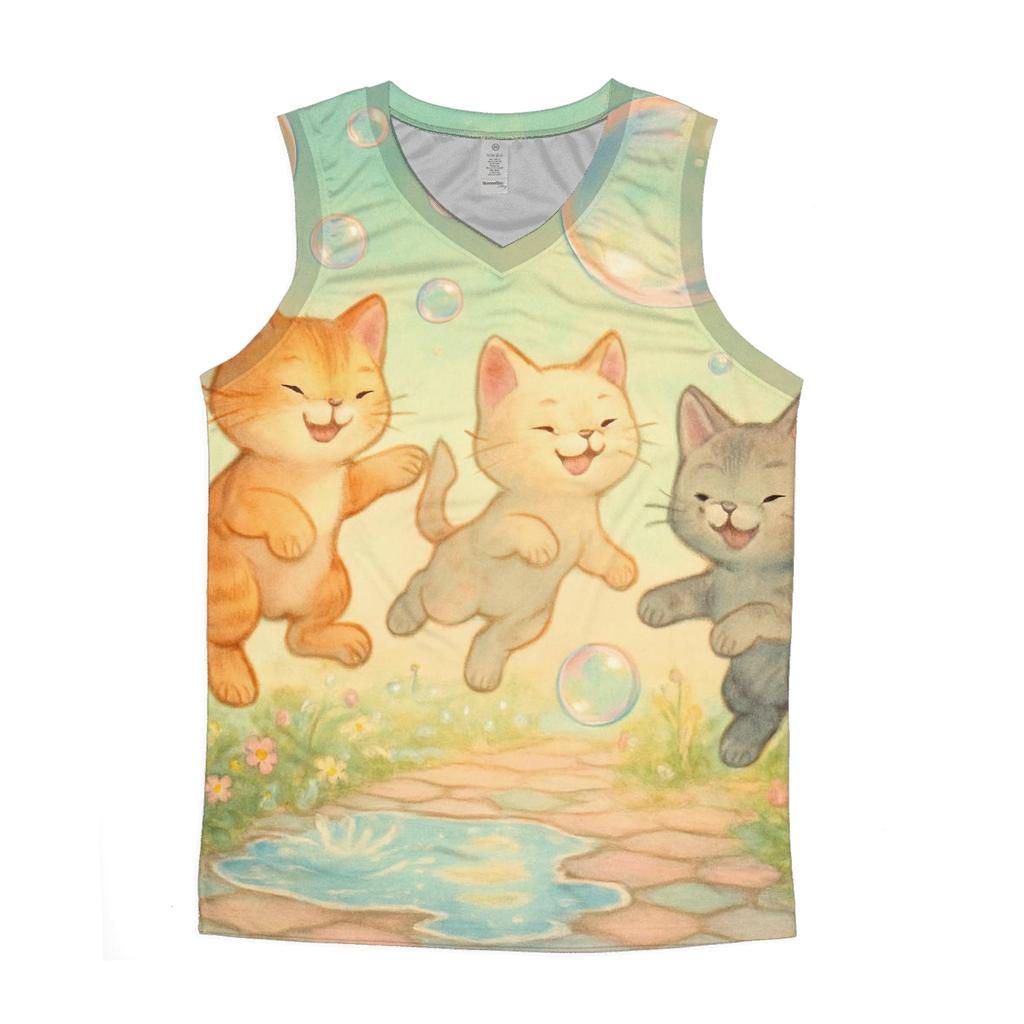 Puddle Bubble Kittens personalized athletic tanks