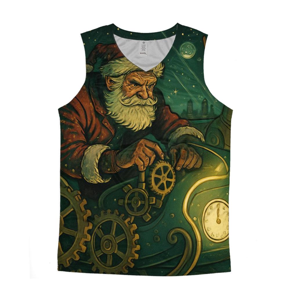 Clockwork Midnight Santa trendy fitted tank tops