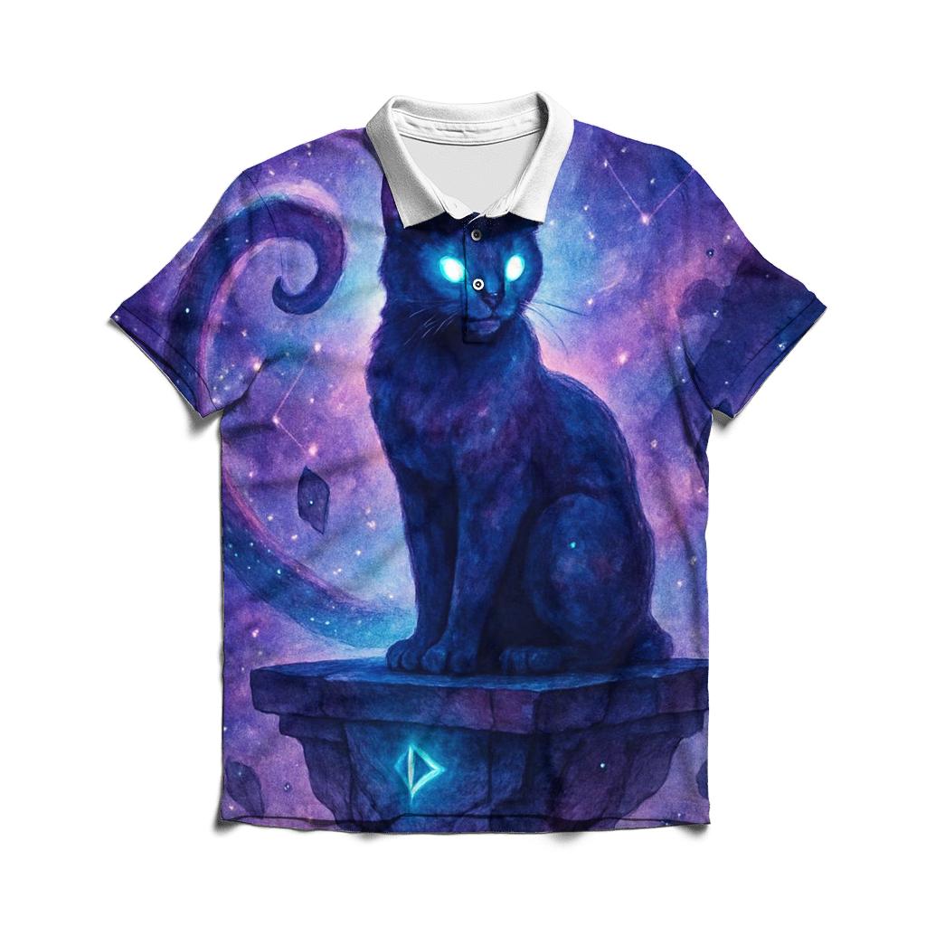 Nebula Guardian Cat branded logo polo shirts