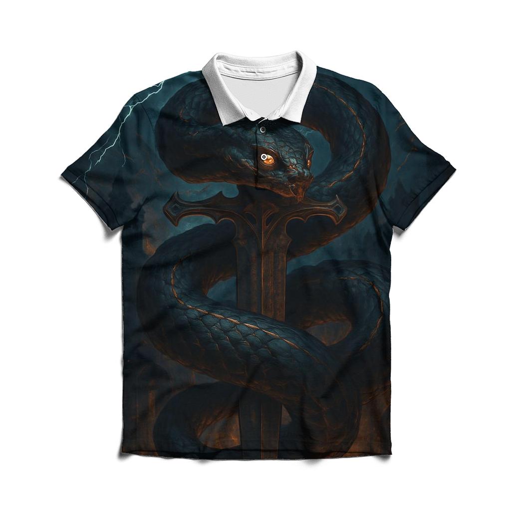 Serpent Of The Midnight Gate designer slim fit polos