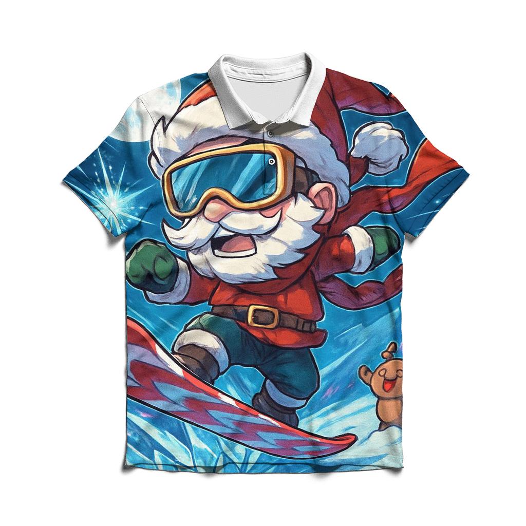 Snowboard Saint Nick embroidered polo tops