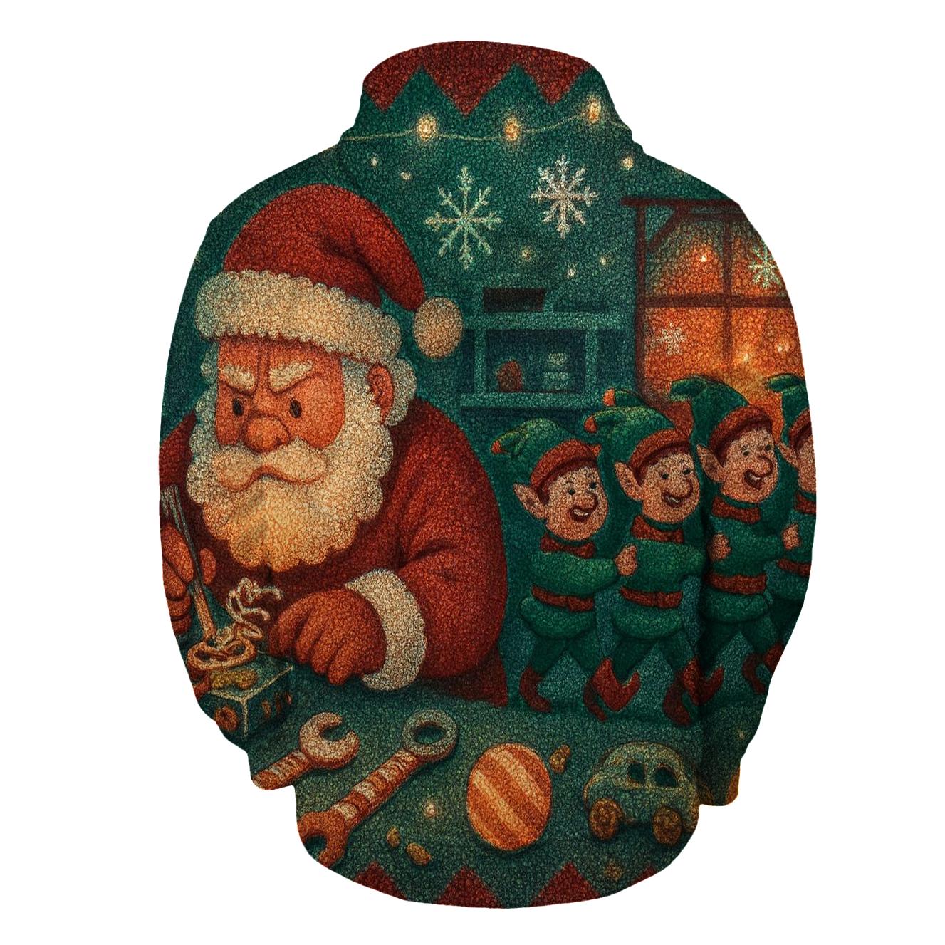 Santa Sleigh Workshop Riot heavyweight hoodies