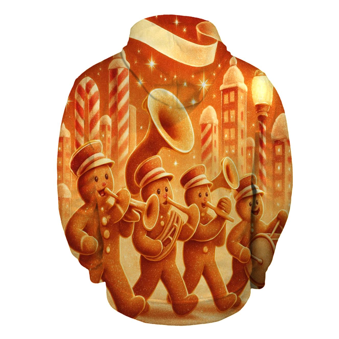 Gingerbread City Carol Band graphic hoodies