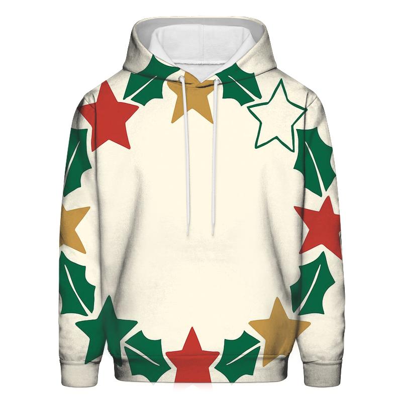 Holly Star Wreath graphic hoodies