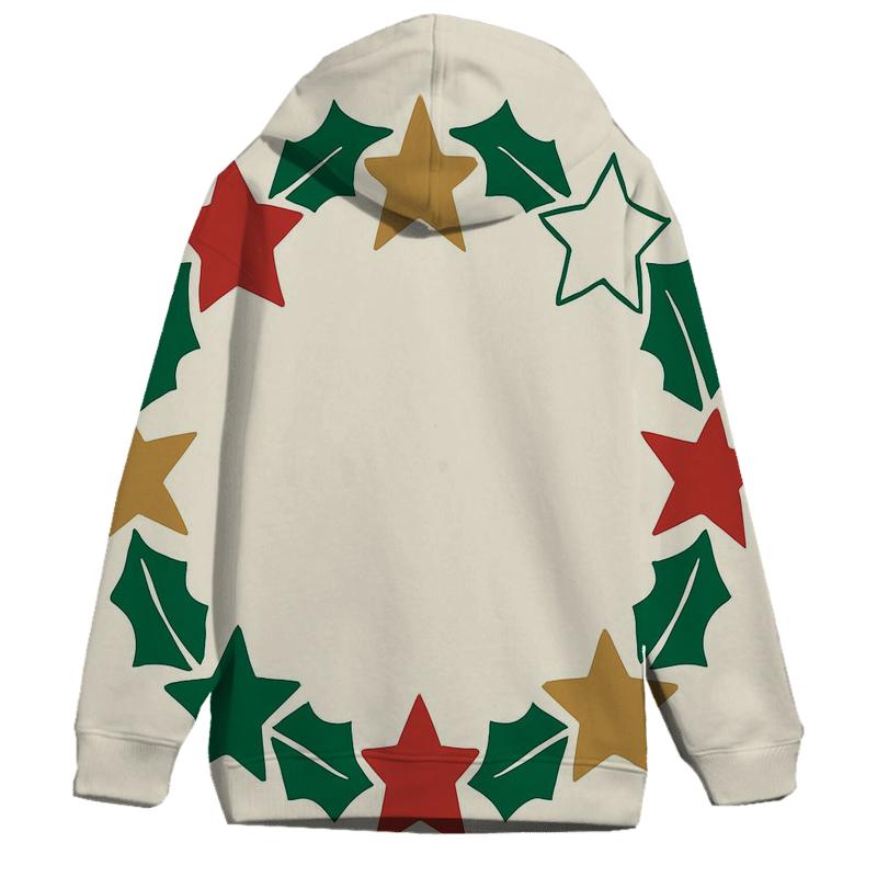 Holly Star Wreath graphic hoodies