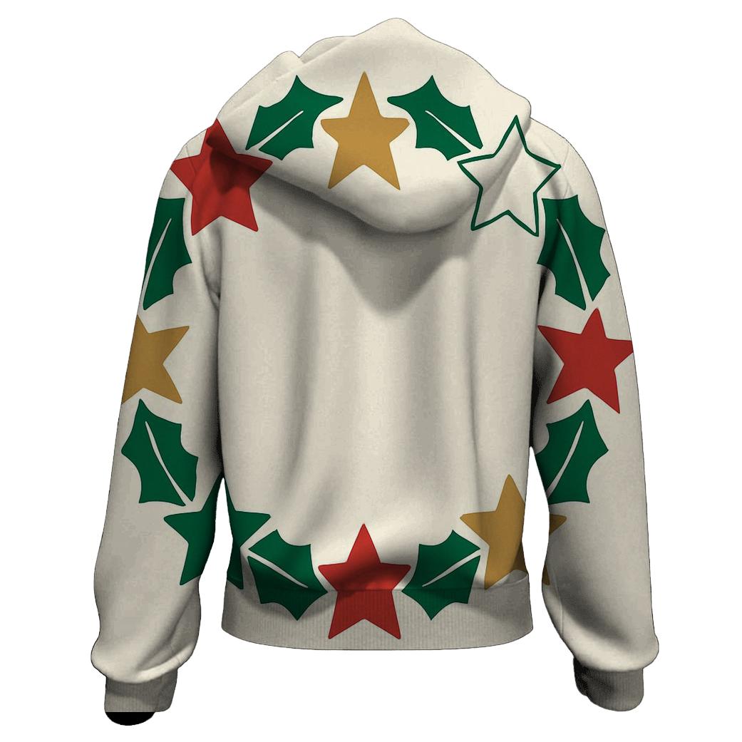 Holly Star Wreath pullover hoodies