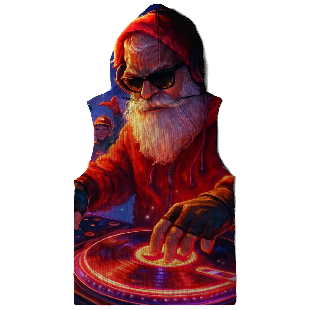 Neon Night DJ Santa zip-up hoodies