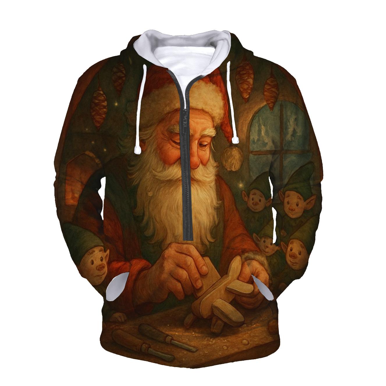 Woodland Toymaker Santa hoodie styles