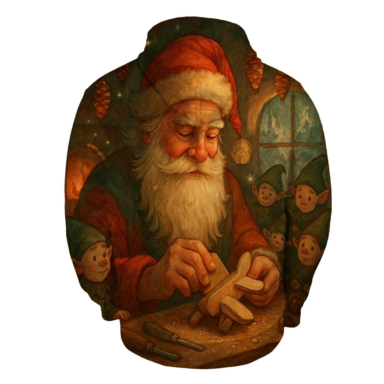 Woodland Toymaker Santa hoodie styles