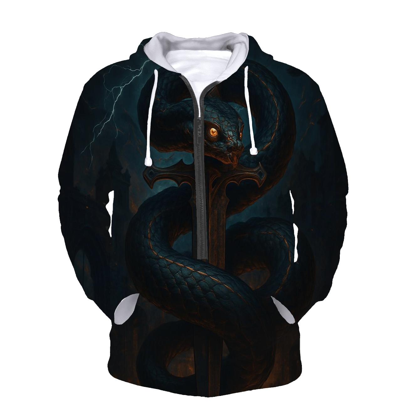 Serpent Of The Midnight Gate embroidered hoodies
