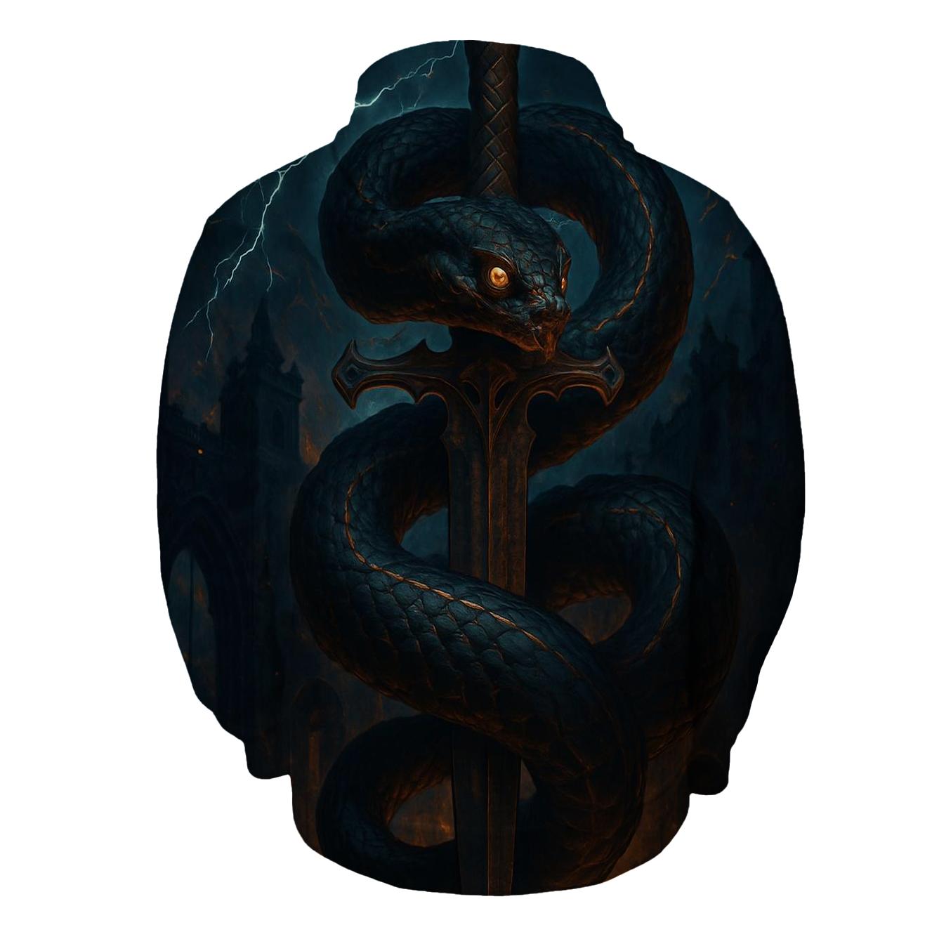 Serpent Of The Midnight Gate embroidered hoodies