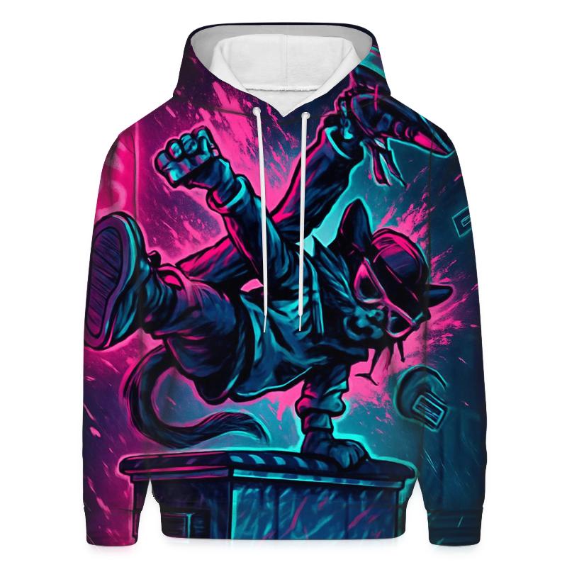 Cyber Alley Beat Cat zip-up hoodies