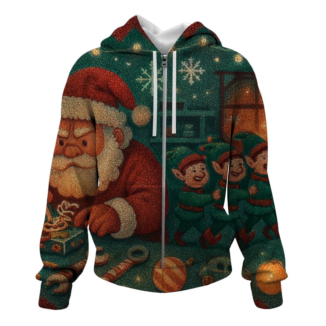 Santa Sleigh Workshop Riot premium hoodies