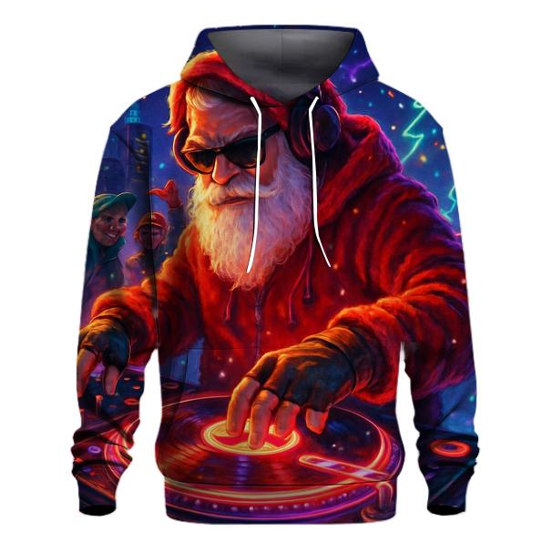 Neon Night DJ Santa premium hoodies