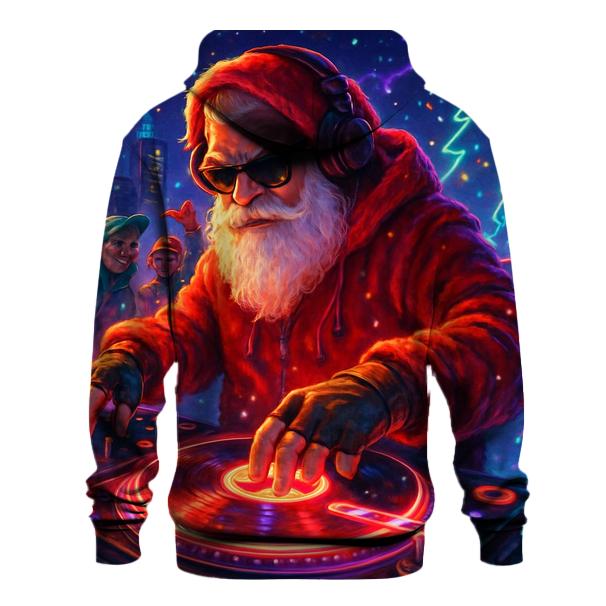 Neon Night DJ Santa premium hoodies