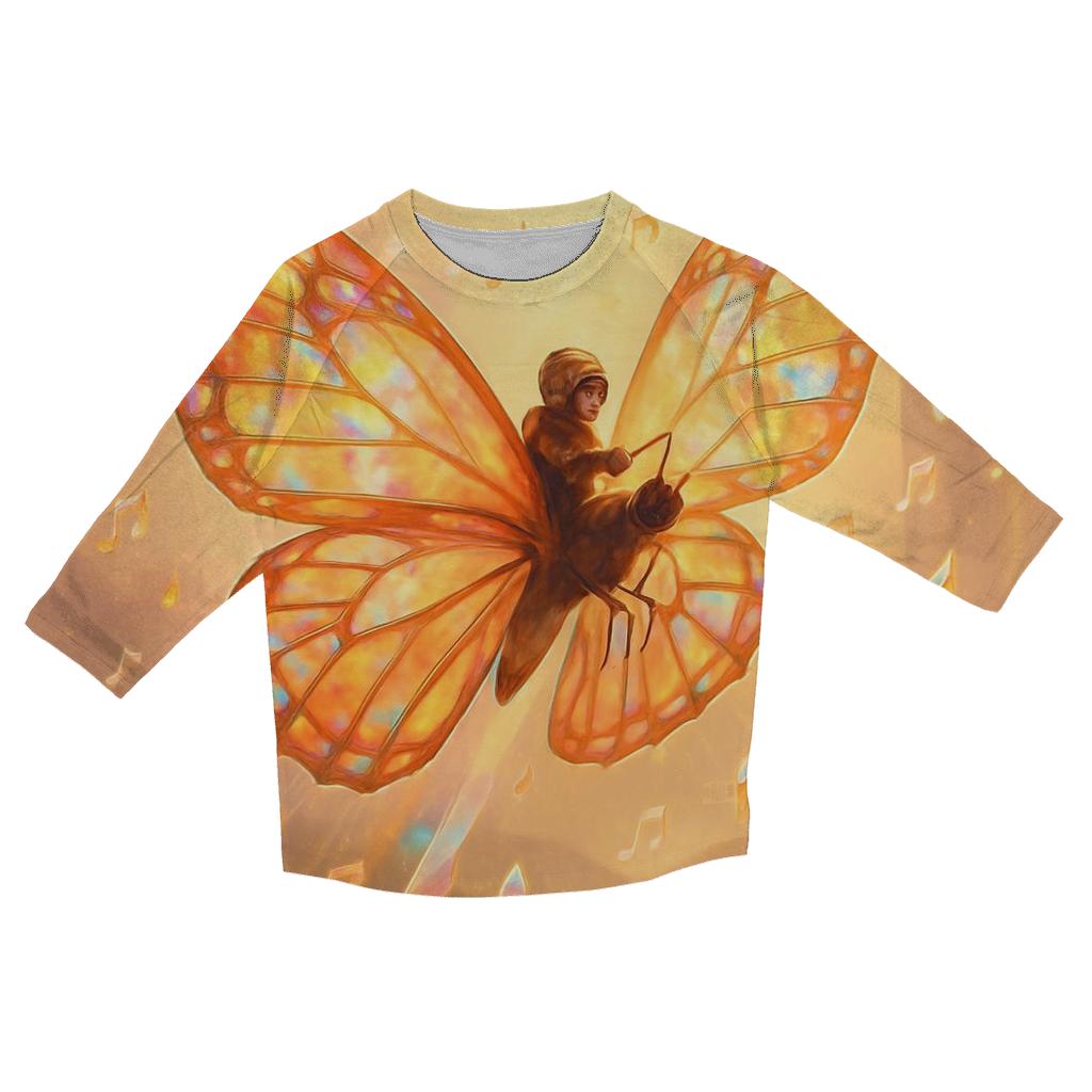 Glasswing Butterfly Pilot casual three quarter sleeve shirts