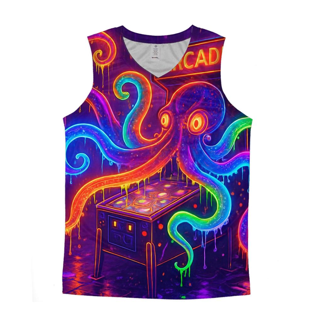 Midnight Arcade Kraken personalized athletic tanks