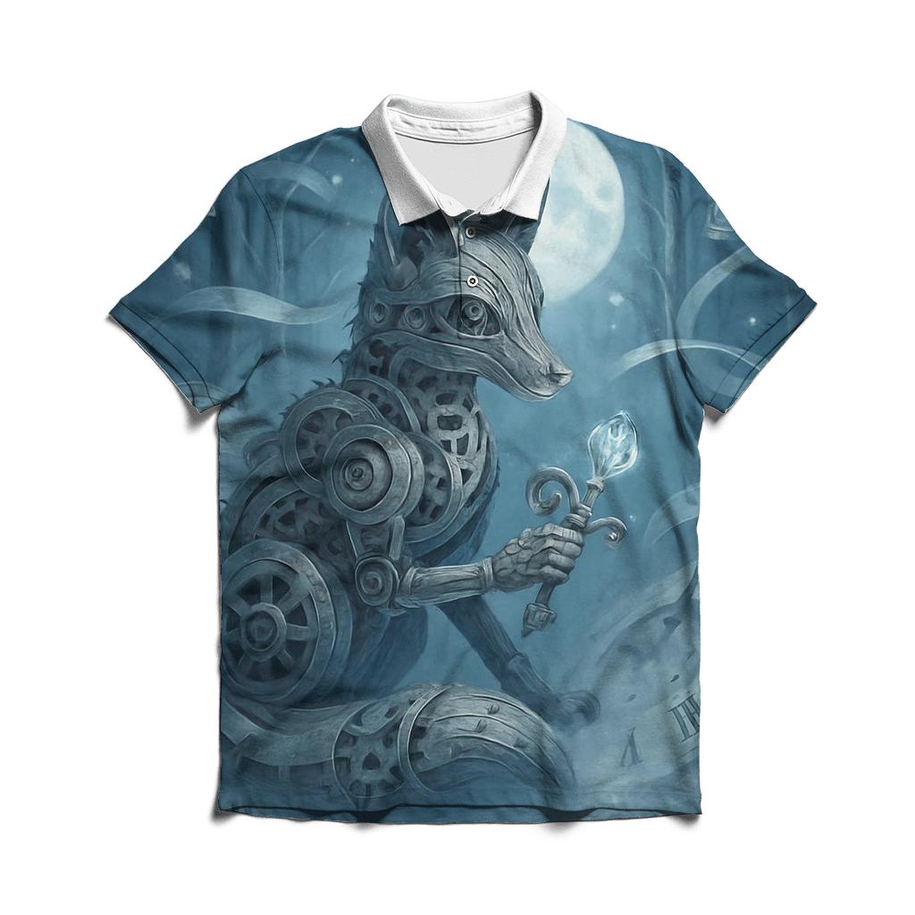 Broken Clock Fox premium cotton polo shirts