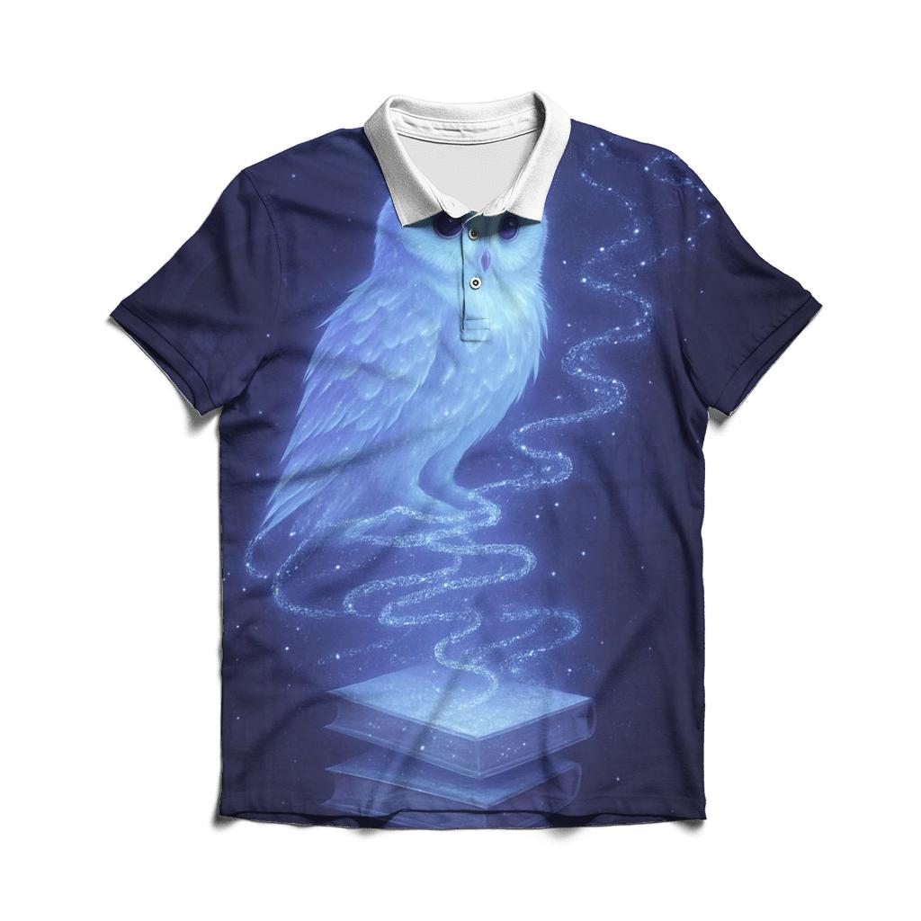 Echo Owl Librarian branded logo polo shirts