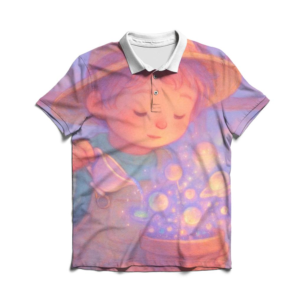 Pocket Universe Gardener custom polo shirts