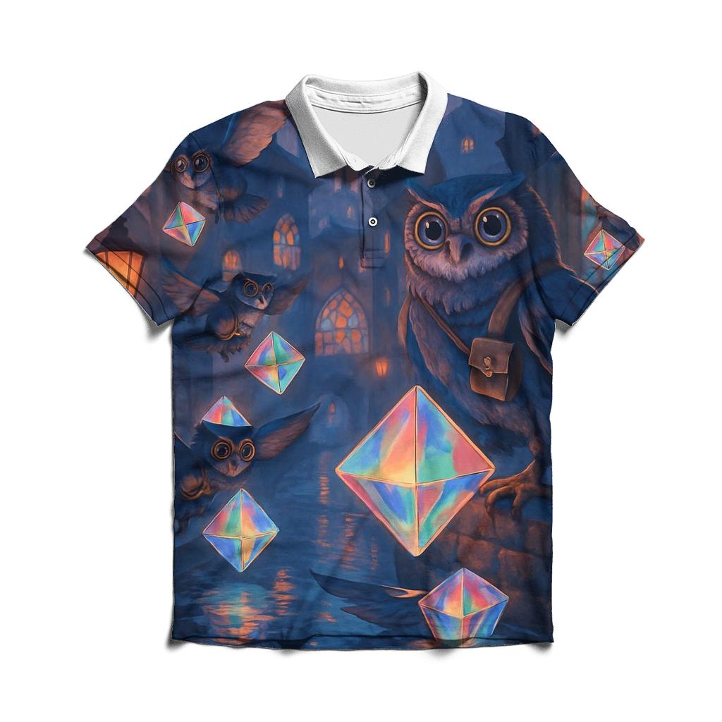 Chromatic Owl Post branded logo polo shirts