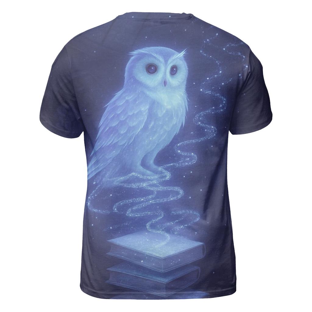 Echo Owl Librarian artistic all-over print tops