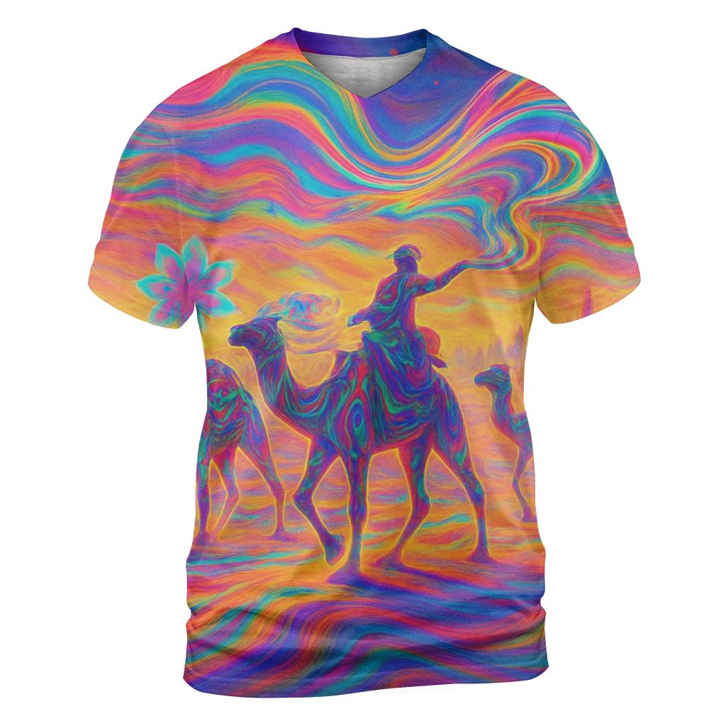 Chromatic Desert Mirage unique graphic print tees