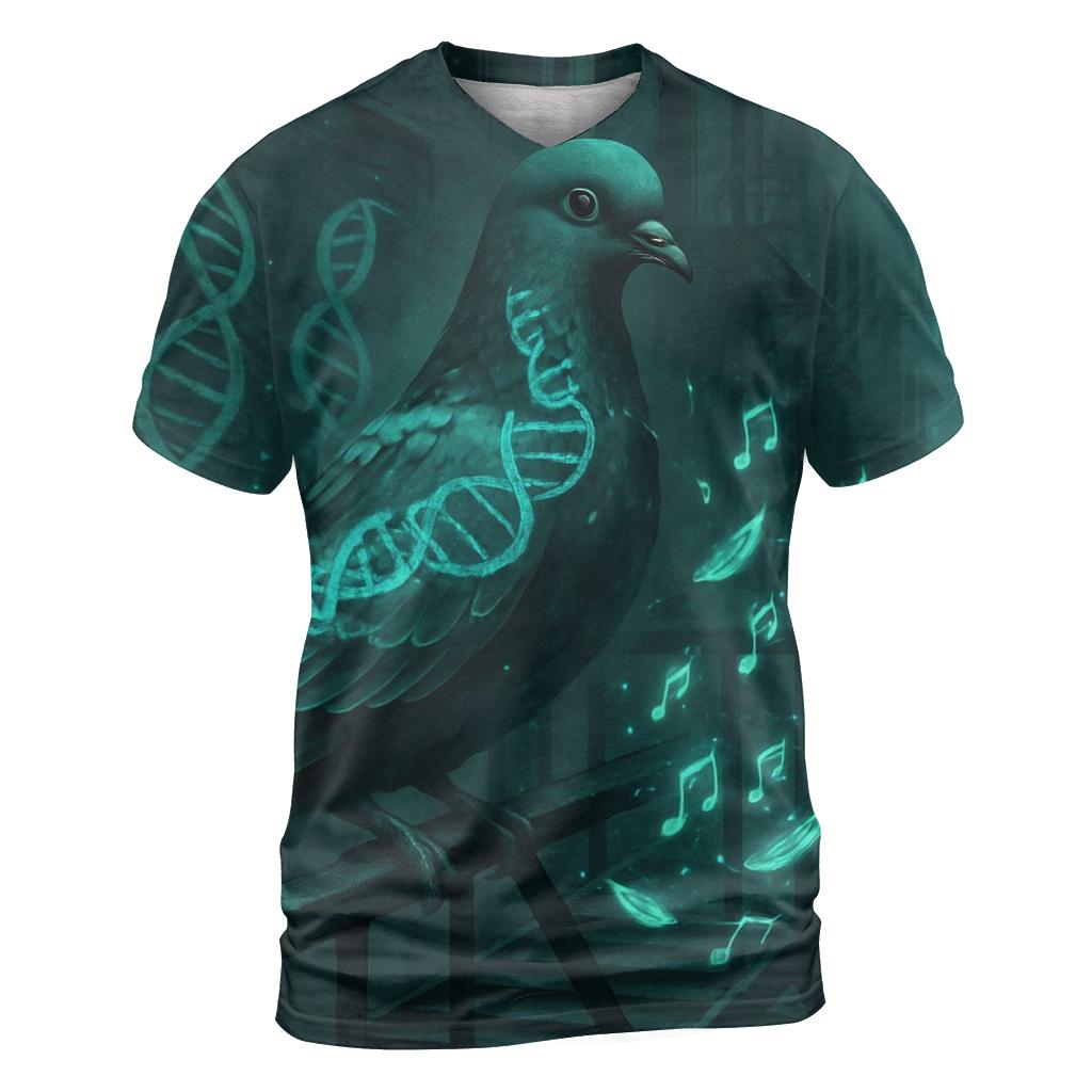Helix Alley Pigeon creative print fashion shirts