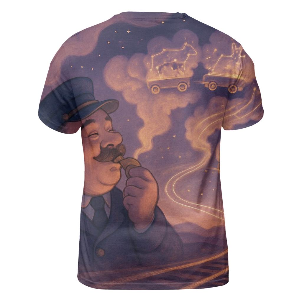 Starwhistle Train Conductor creative print fashion shirts