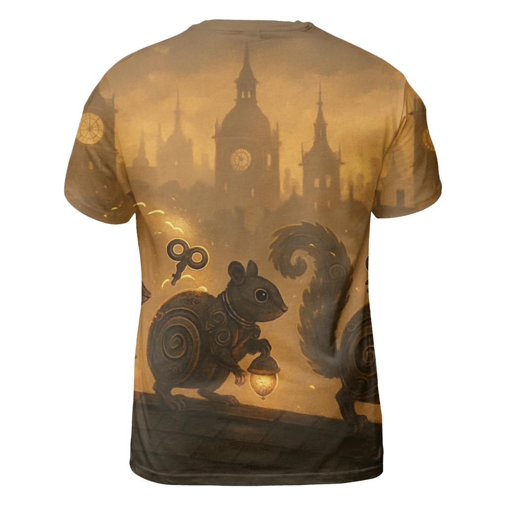 Clockwork Squirrel Caravan artistic all-over print tops