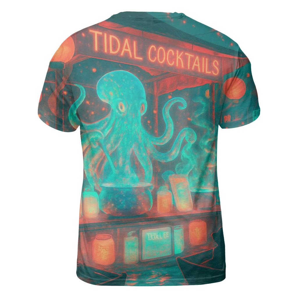 Holographic Market Kraken trendy printed shirt styles