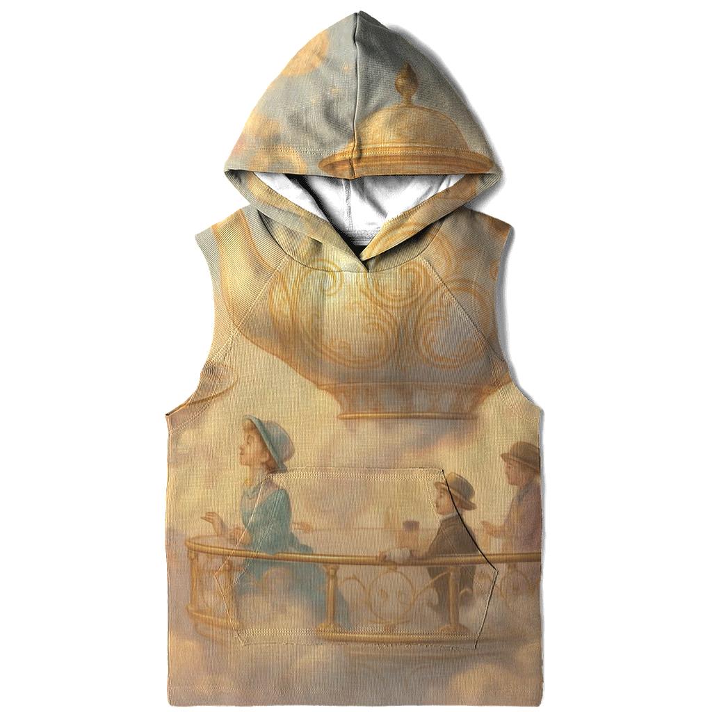 Tea Time Skyship printed hoodies
