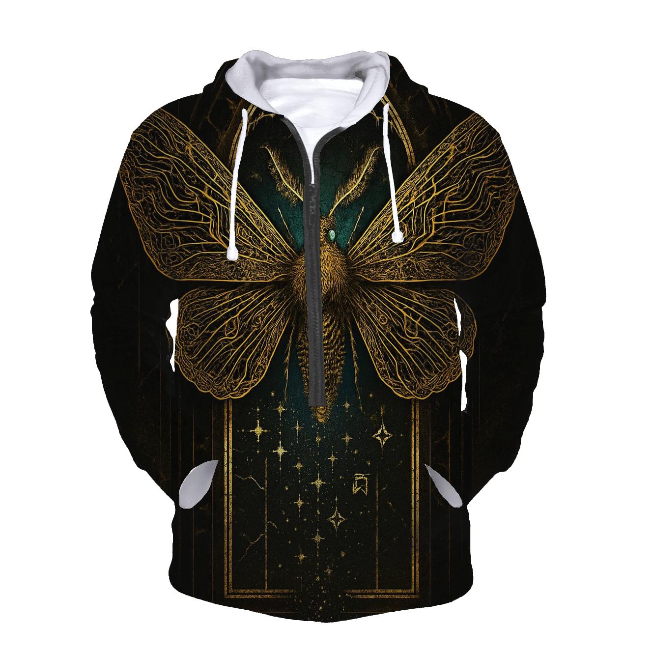 Gilded Neon Moth hoodie styles