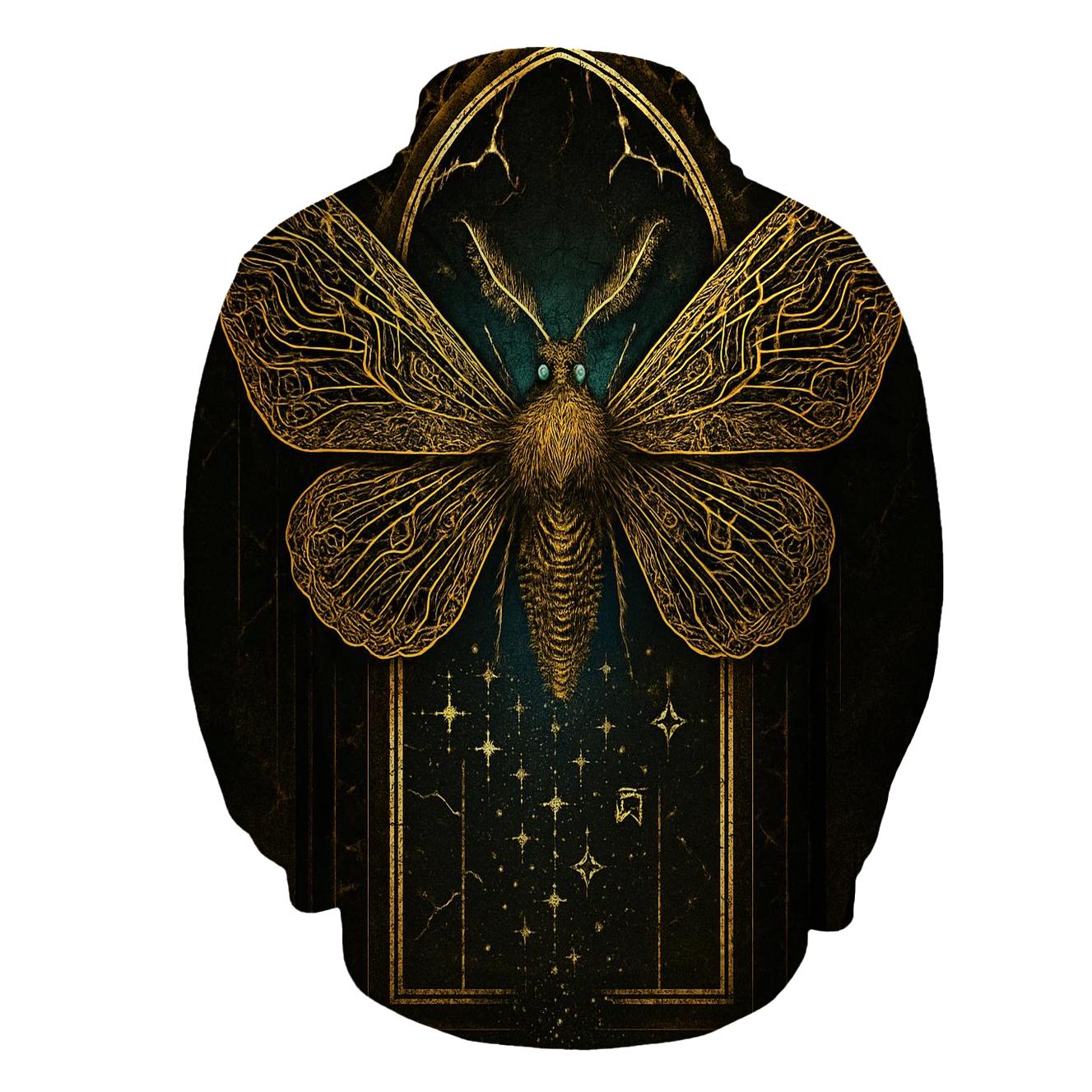 Gilded Neon Moth hoodie styles