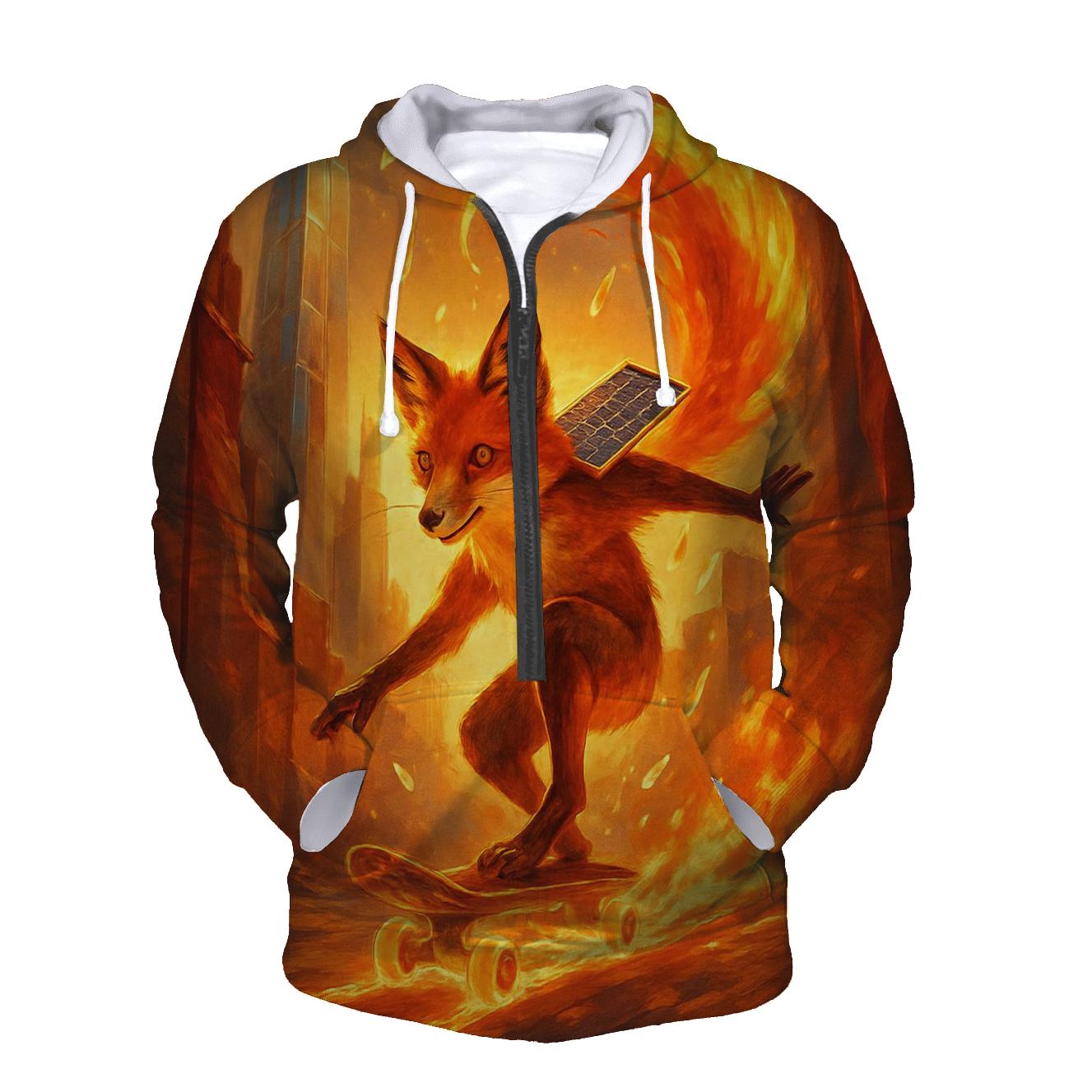 Solaris Skate Fox printed hoodies