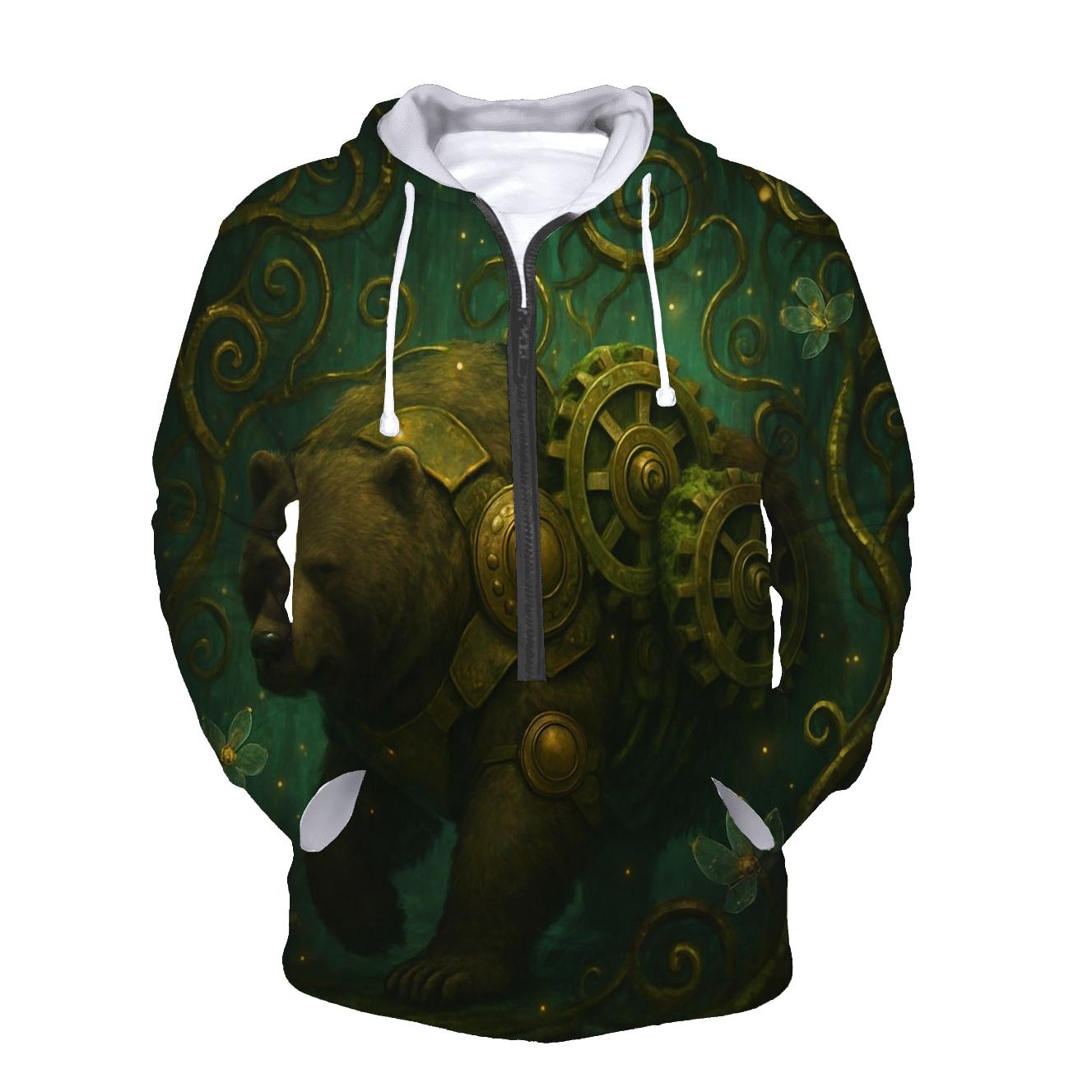 Clockwork Rainforest Bear designer hoodies
