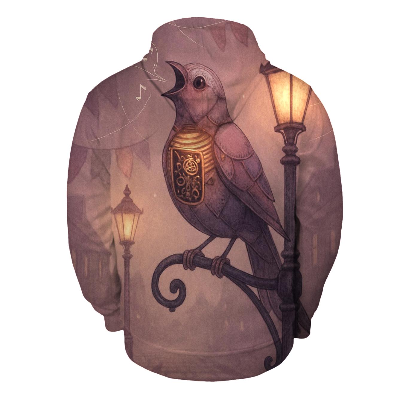 Patchwork Nightingale Engine embroidered hoodies