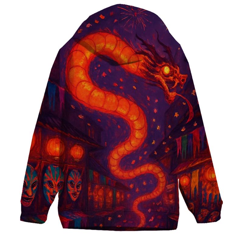 Neon Lantern Serpent custom hoodies