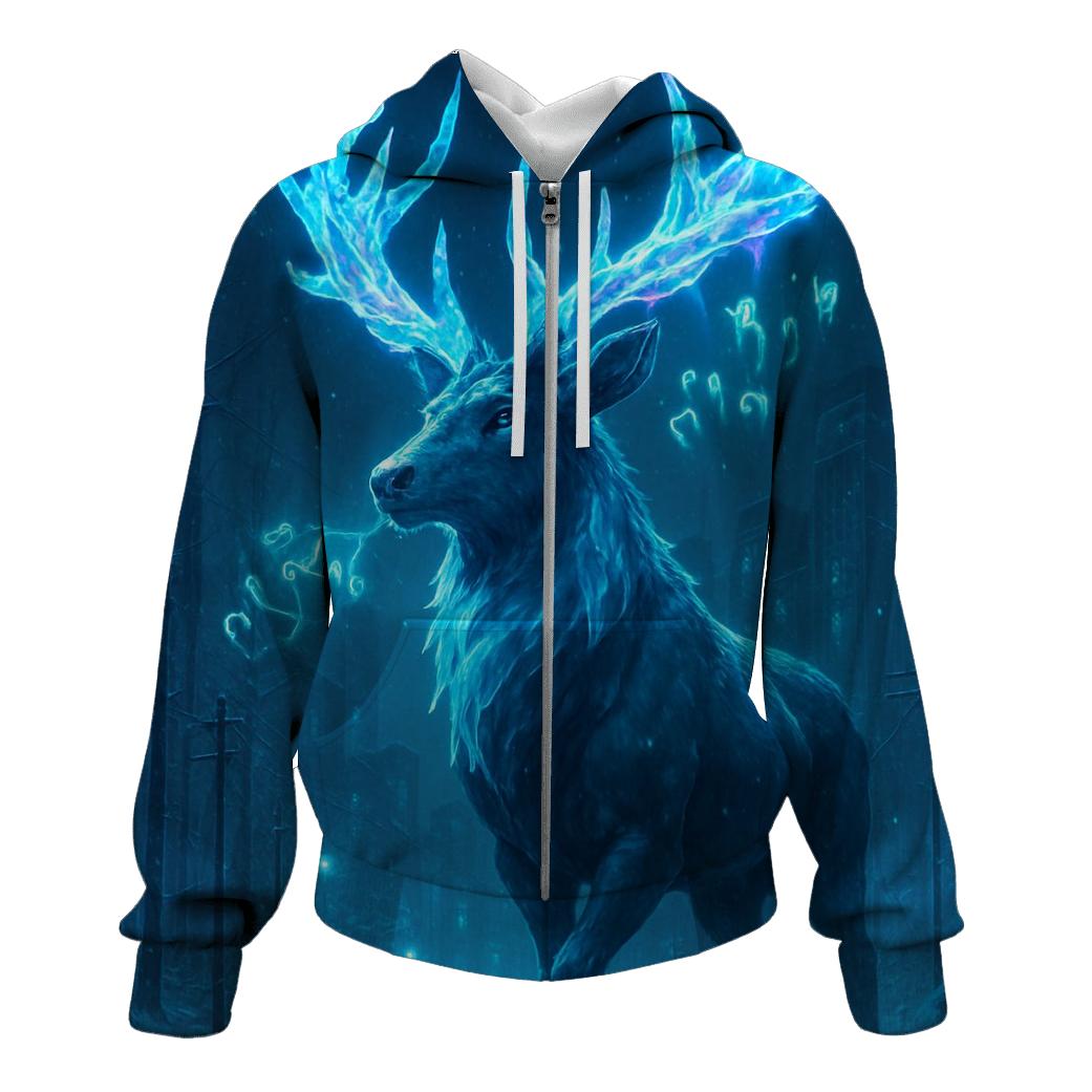 Frostbound Neon Stag hoodie trends