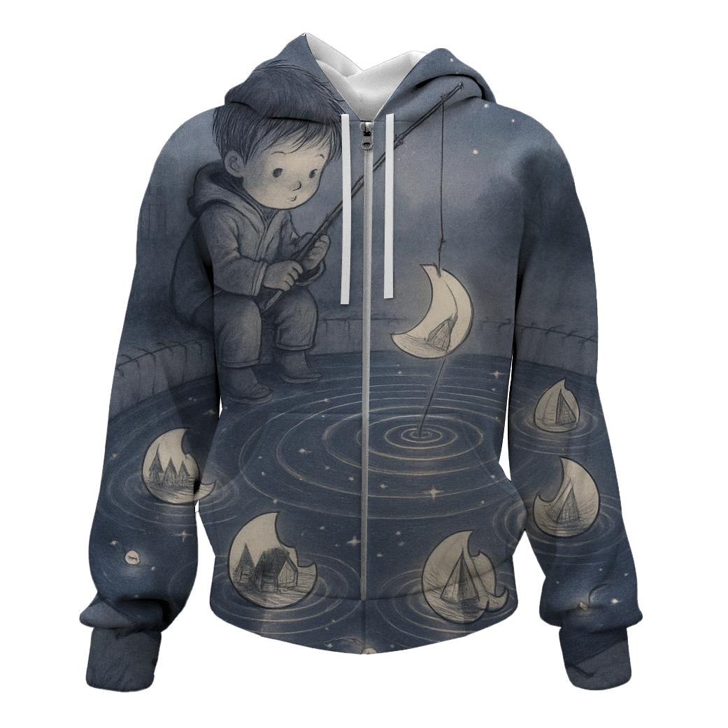Paper Moon Fisher graphic hoodies